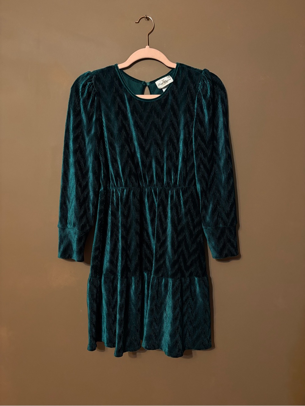 Girls' Emerald Long-Sleeve Dress